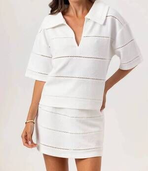 NEW SUNDAYS violette popover top in coconut milk